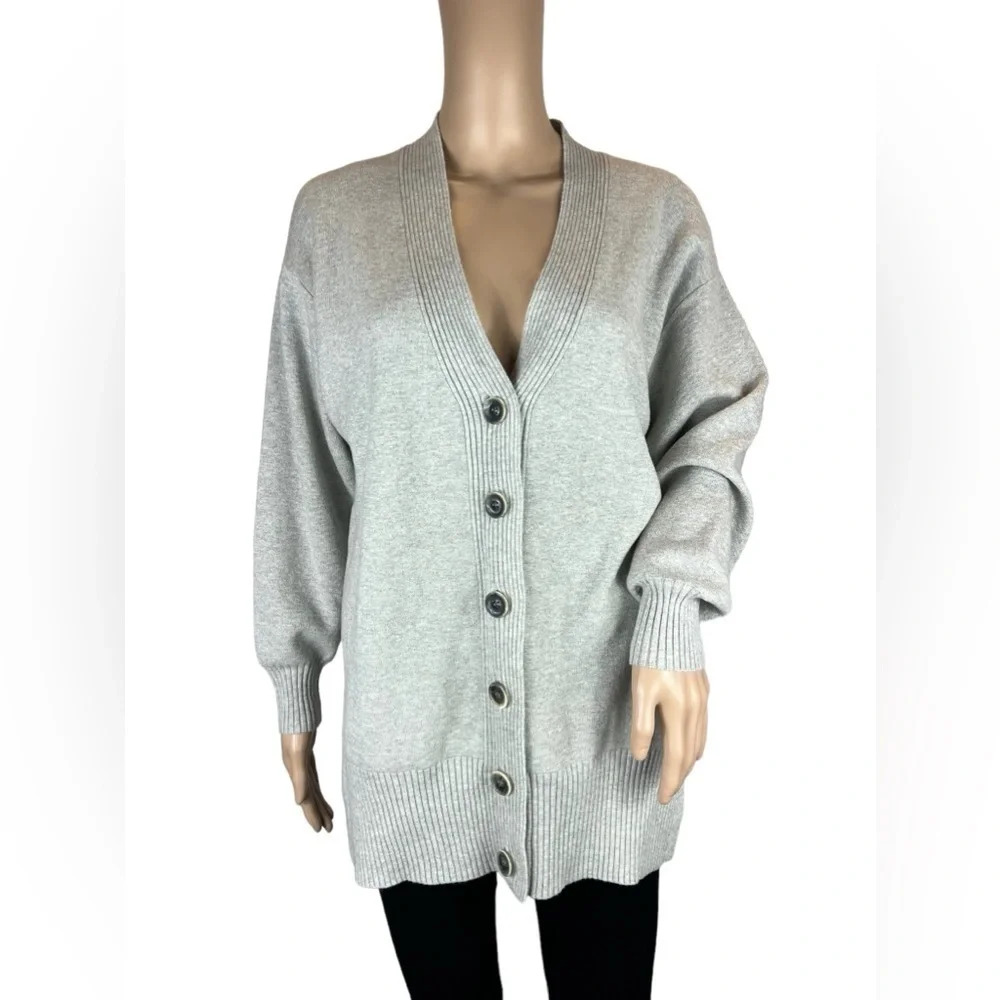 RODEBJER Womens Sweater Cardigan Grey Button Down Size XS Wool Blend